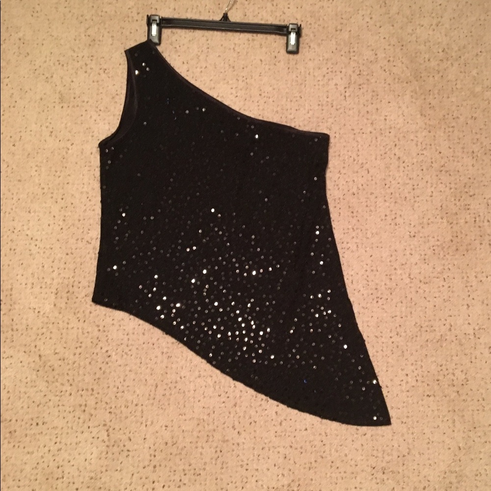 Evening Black Sequin Top